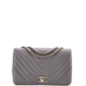 Chanel Small Statement Flap Bag Chevron Calfskin